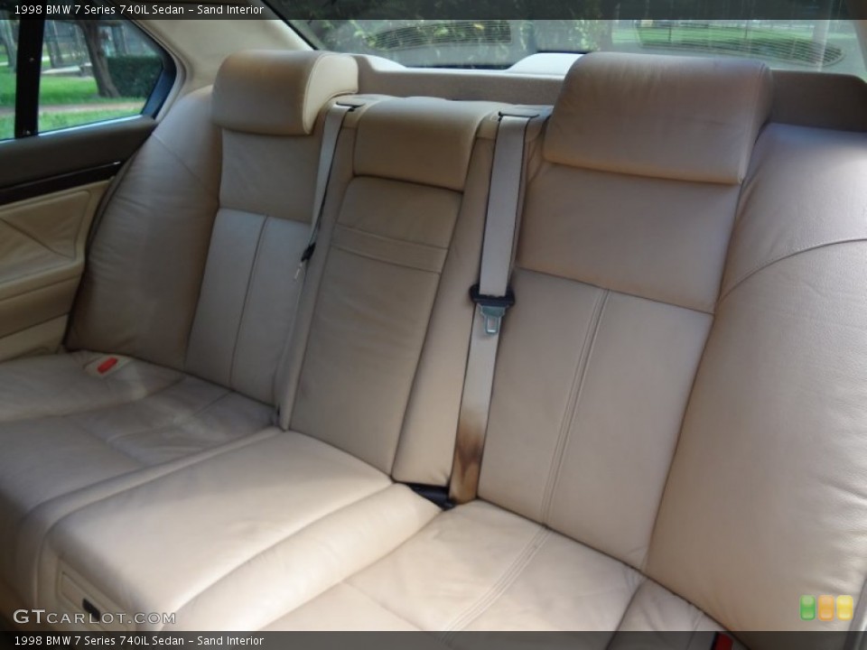 Sand Interior Rear Seat for the 1998 BMW 7 Series 740iL Sedan #74607971