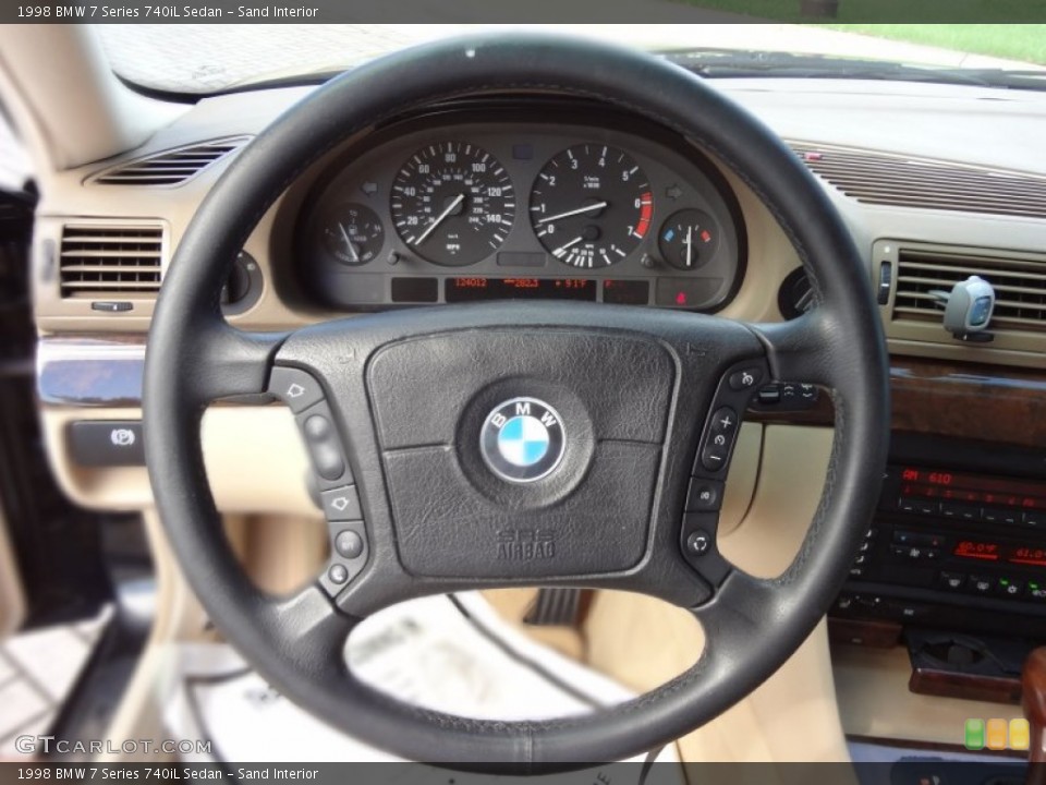 Sand Interior Steering Wheel for the 1998 BMW 7 Series 740iL Sedan #74608169