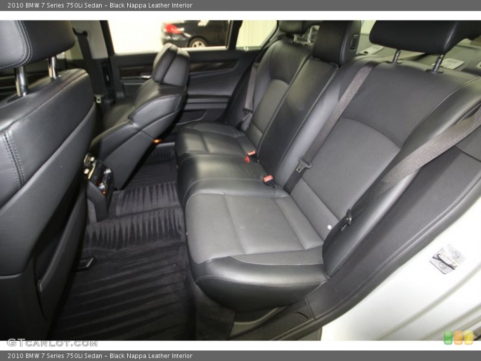 Black Nappa Leather Interior Rear Seat for the 2010 BMW 7 Series 750Li Sedan #74612363