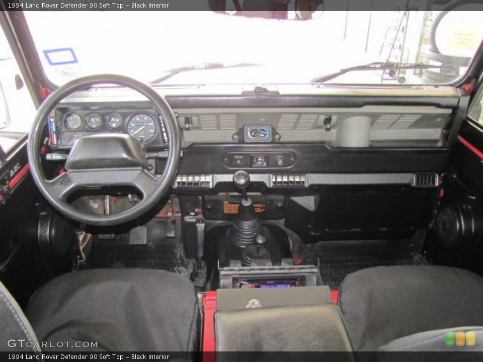 Black Interior Dashboard for the 1994 Land Rover Defender 90 Soft Top #74612660
