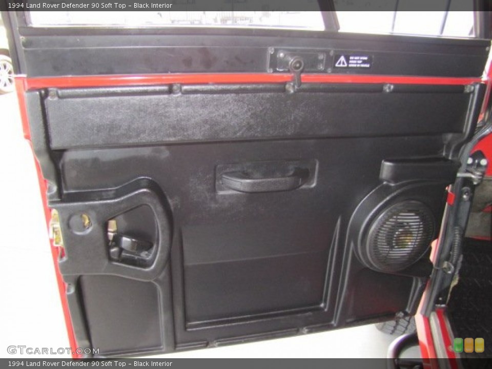 Black Interior Door Panel for the 1994 Land Rover Defender 90 Soft Top #74613068