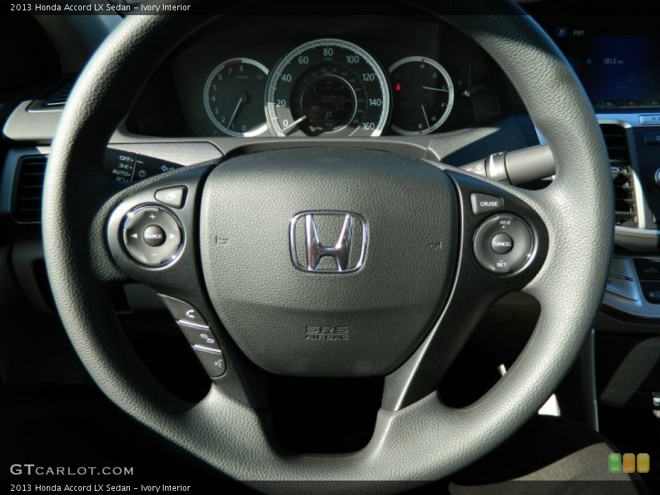 Ivory Interior Steering Wheel for the 2013 Honda Accord LX Sedan #74613267