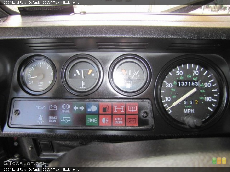 Black Interior Gauges for the 1994 Land Rover Defender 90 Soft Top #74613353