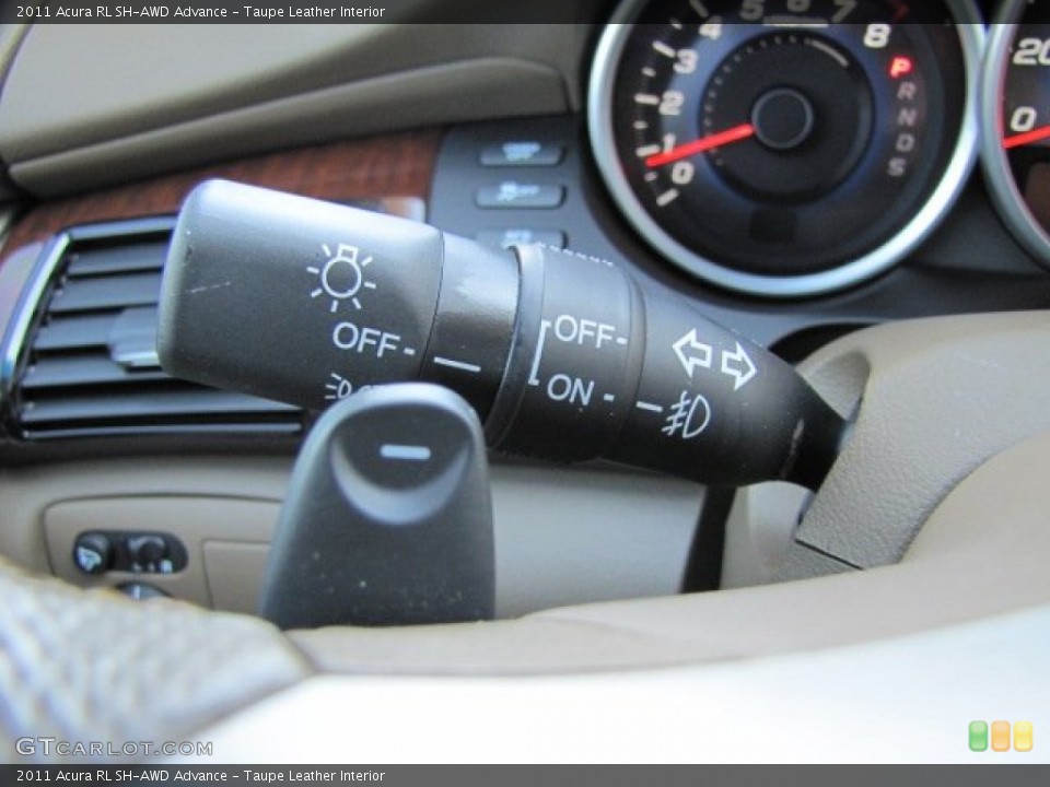 Taupe Leather Interior Controls for the 2011 Acura RL SH-AWD Advance #74614021