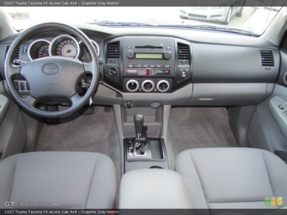 Graphite Gray Interior Dashboard for the 2007 Toyota Tacoma V6 Access Cab 4x4 #74616302
