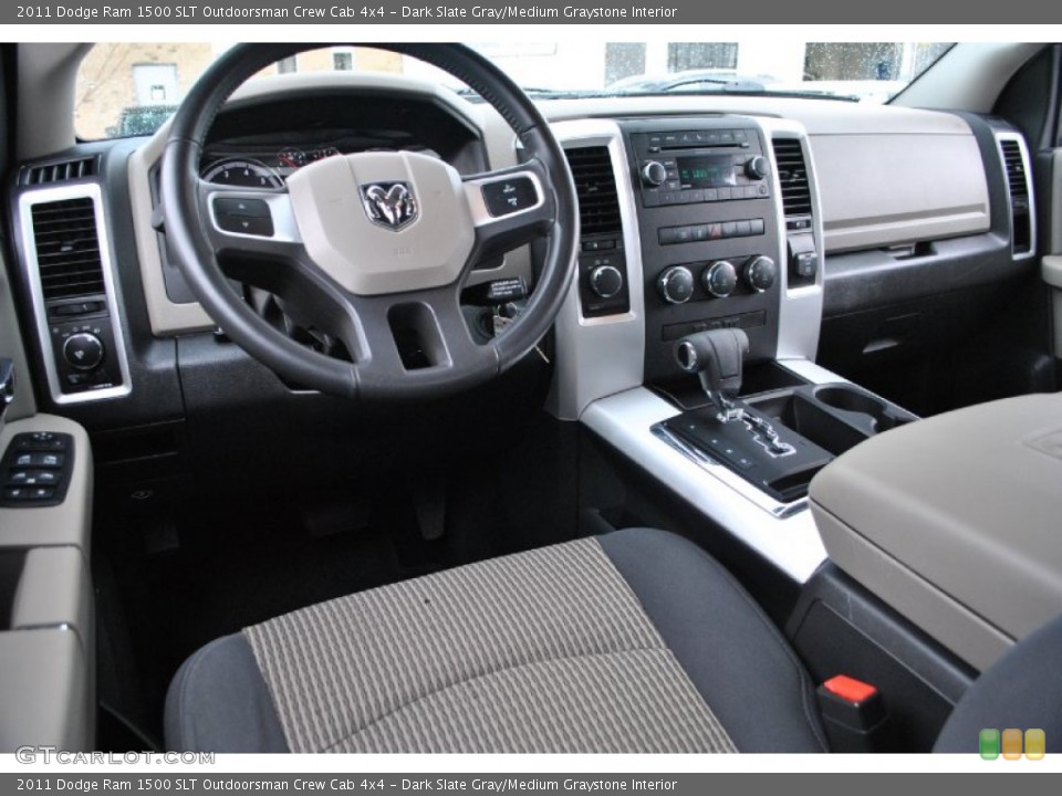 Dark Slate Gray/Medium Graystone Interior Dashboard for the 2011 Dodge Ram 1500 SLT Outdoorsman Crew Cab 4x4 #74626018