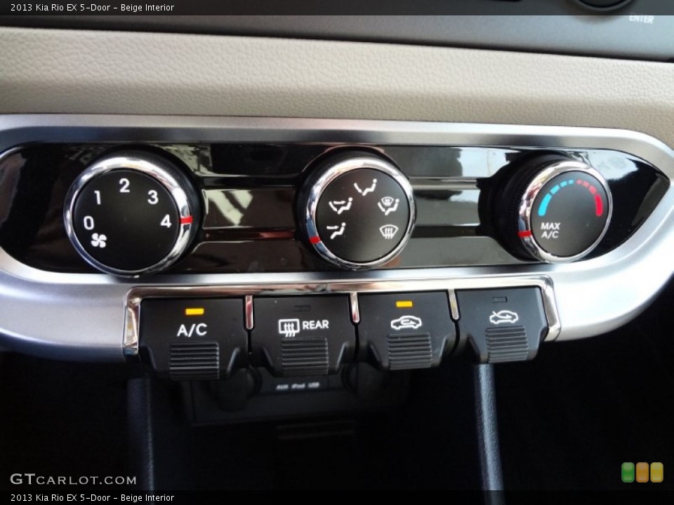 Beige Interior Controls for the 2013 Kia Rio EX 5-Door #74626740