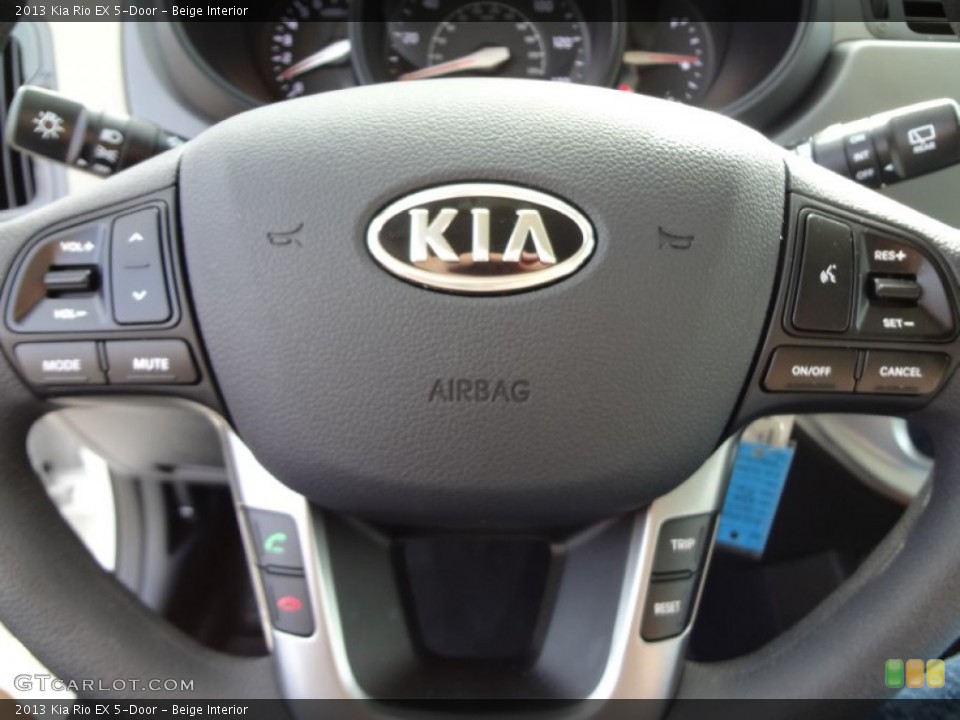 Beige Interior Steering Wheel for the 2013 Kia Rio EX 5-Door #74626764