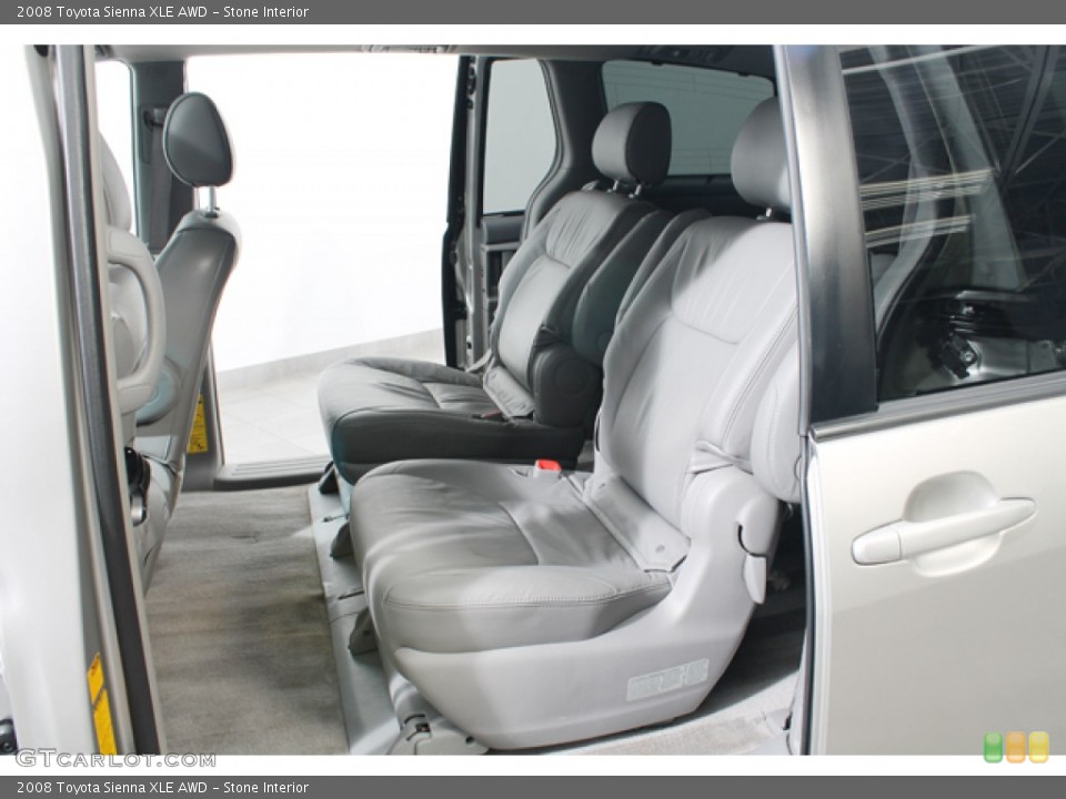 Stone Interior Rear Seat for the 2008 Toyota Sienna XLE AWD #74631136
