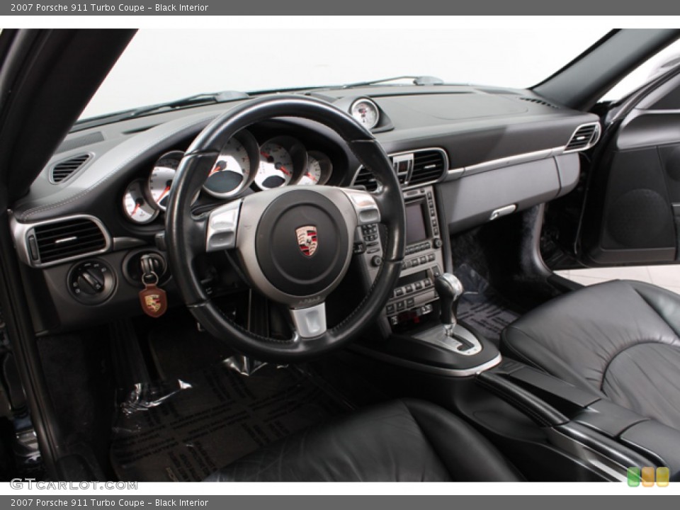 Black Interior Dashboard for the 2007 Porsche 911 Turbo Coupe #74633187