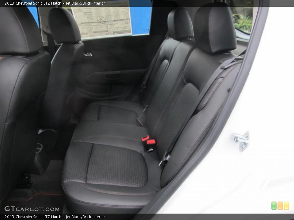 Jet Black/Brick Interior Rear Seat for the 2013 Chevrolet Sonic LTZ Hatch #74636847