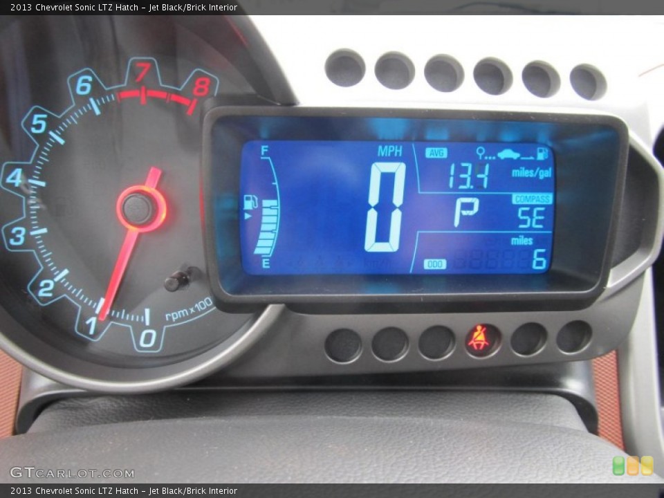 Jet Black/Brick Interior Gauges for the 2013 Chevrolet Sonic LTZ Hatch #74636979