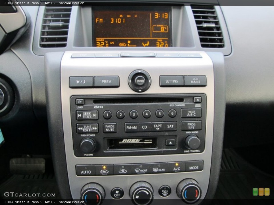 Charcoal Interior Controls for the 2004 Nissan Murano SL AWD #74637180