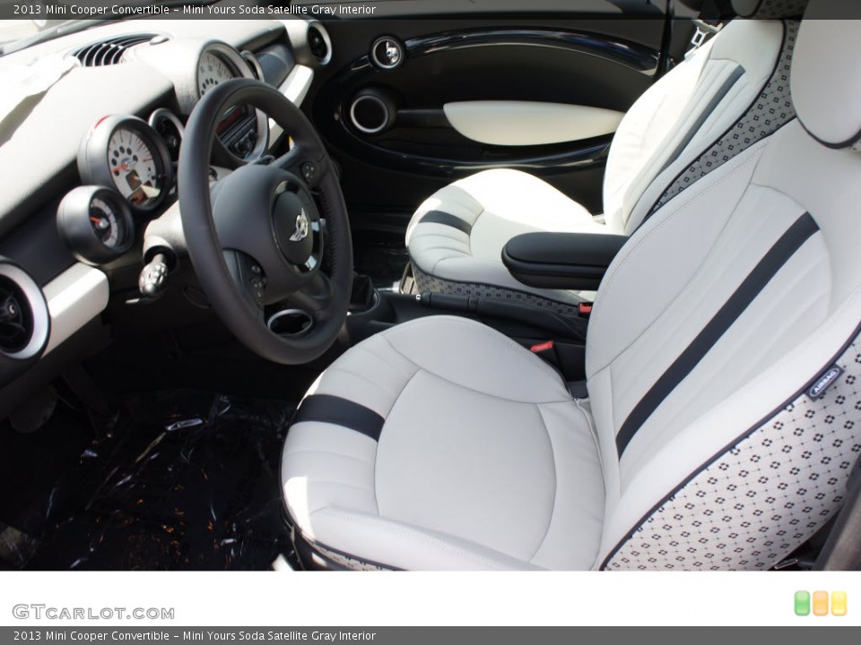 Mini Yours Soda Satellite Gray Interior Front Seat for the 2013 Mini Cooper Convertible #74638380