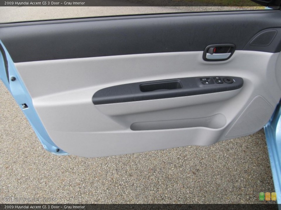 Gray Interior Door Panel for the 2009 Hyundai Accent GS 3 Door #74639598