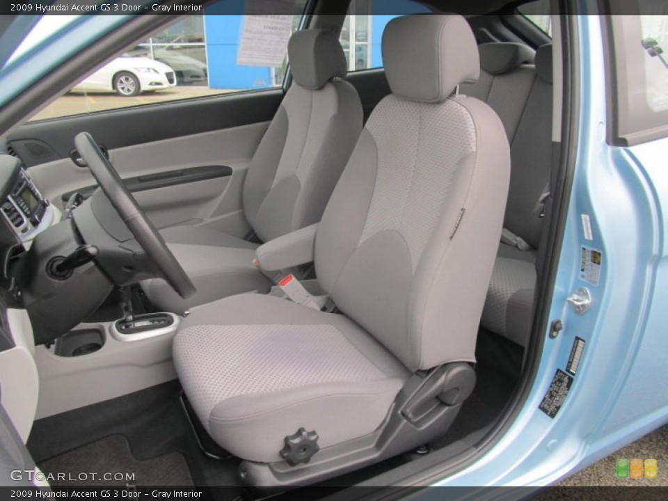 Gray Interior Front Seat for the 2009 Hyundai Accent GS 3 Door #74639621