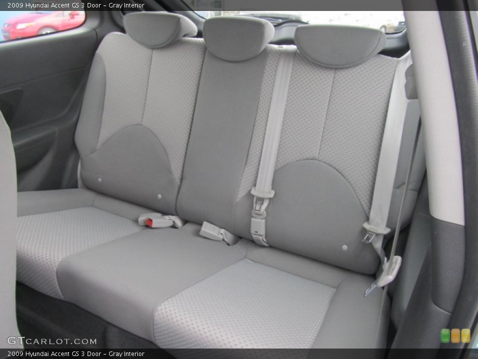 Gray Interior Rear Seat for the 2009 Hyundai Accent GS 3 Door #74639635