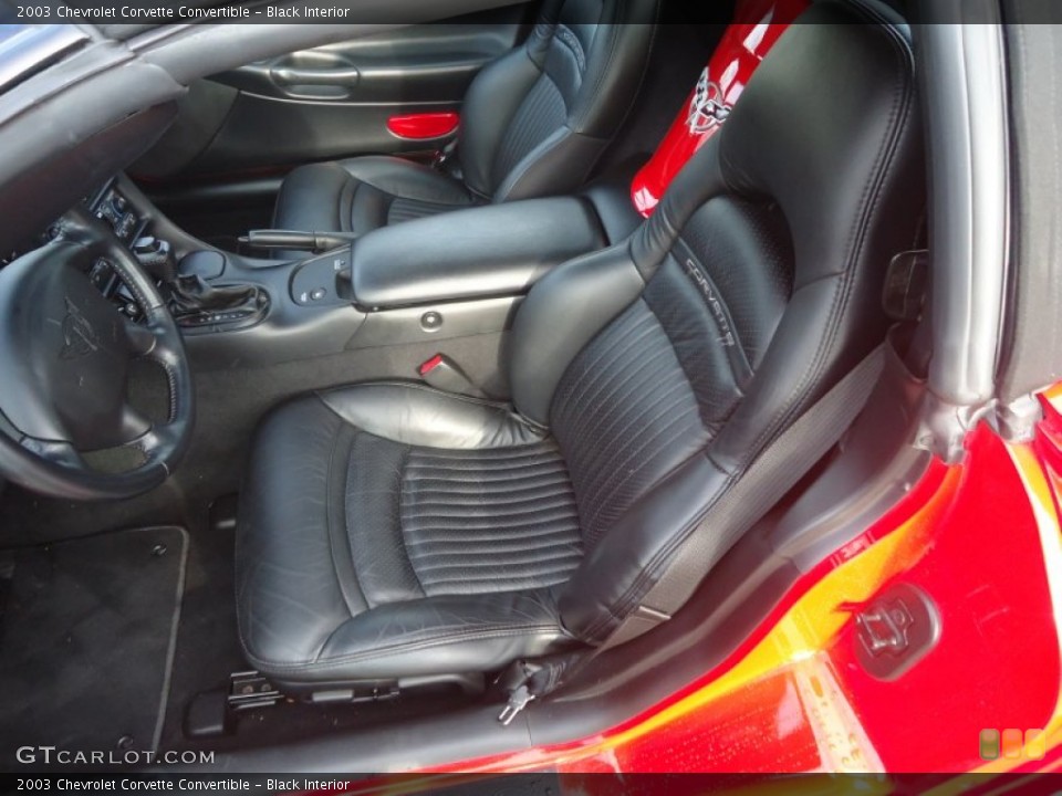 Black Interior Front Seat for the 2003 Chevrolet Corvette Convertible #74640211
