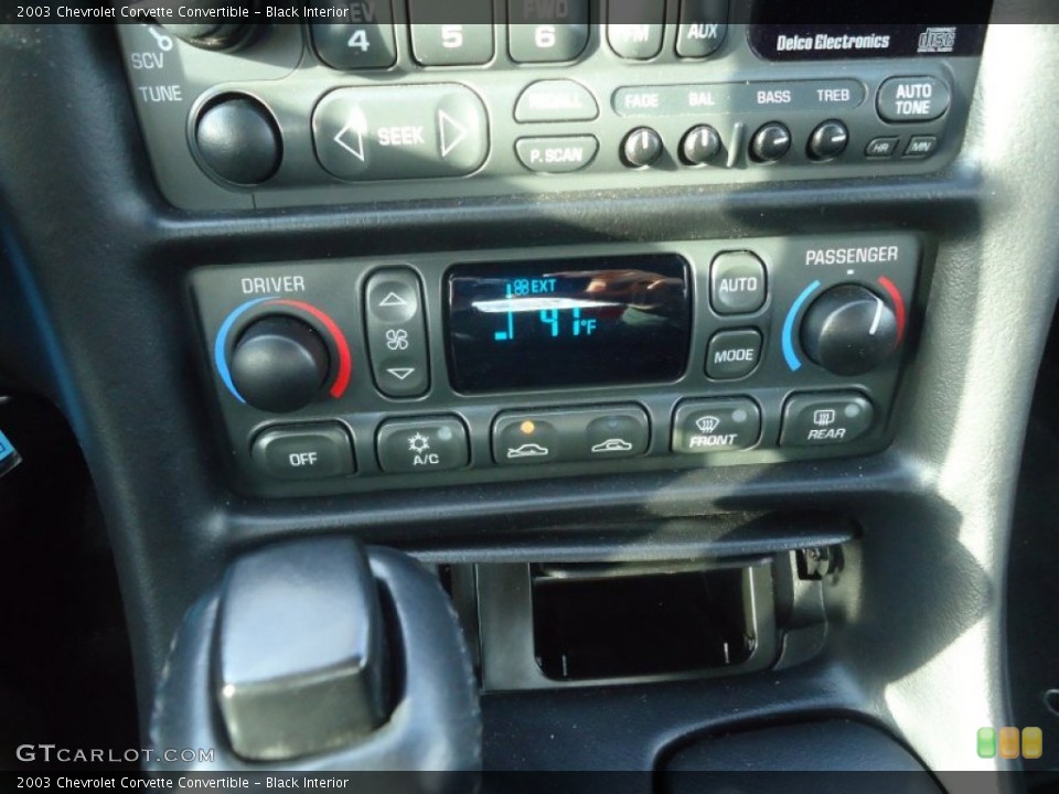 Black Interior Controls for the 2003 Chevrolet Corvette Convertible #74640624