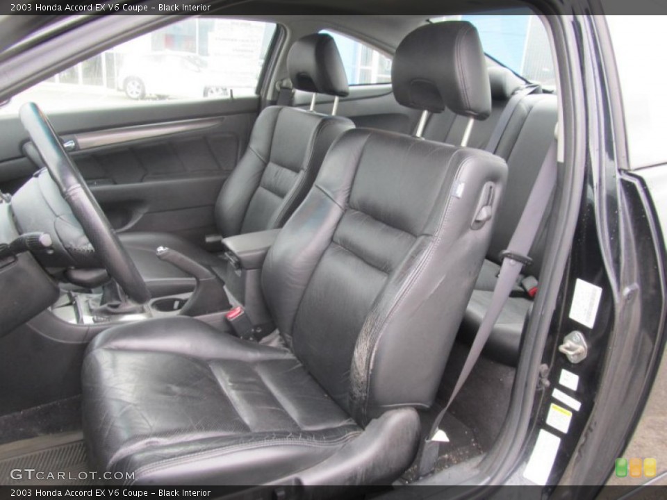 Black Interior Front Seat for the 2003 Honda Accord EX V6 Coupe #74641356