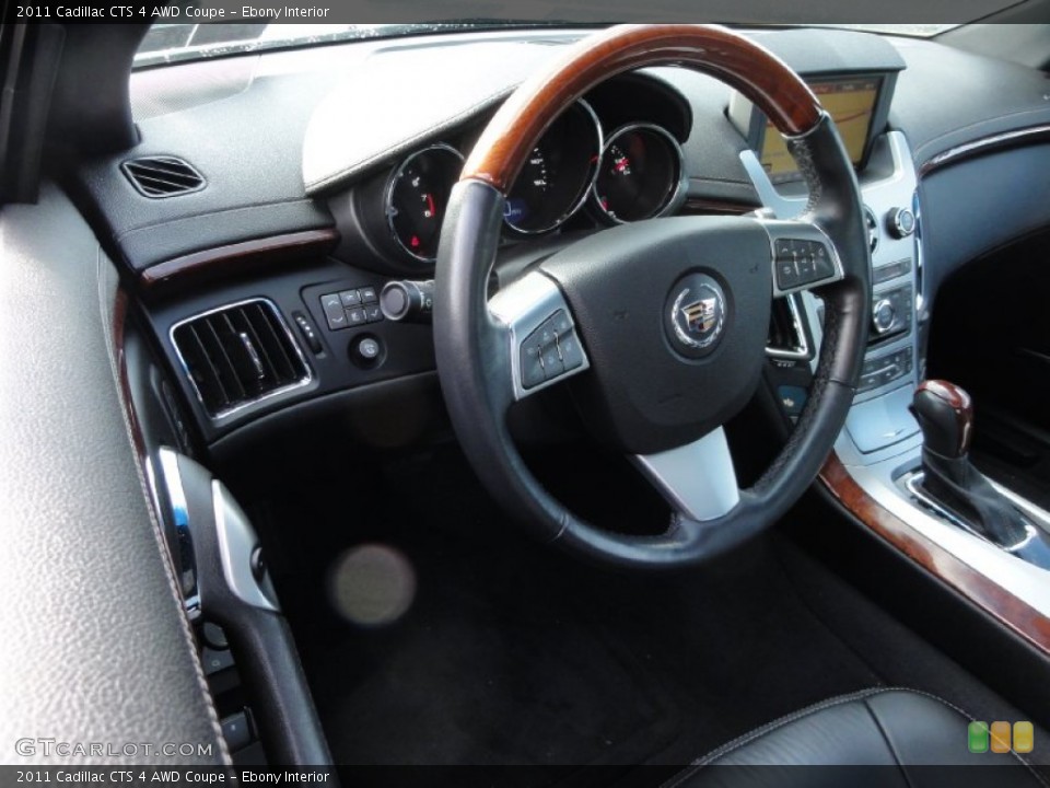 Ebony Interior Steering Wheel for the 2011 Cadillac CTS 4 AWD Coupe #74642771