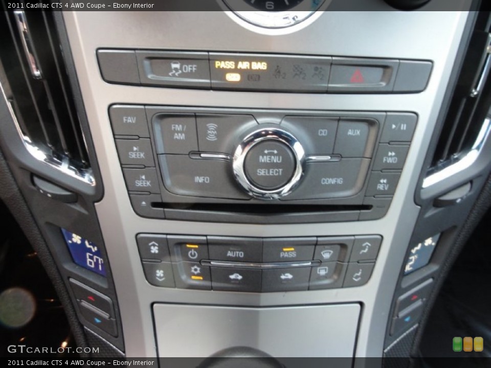 Ebony Interior Controls for the 2011 Cadillac CTS 4 AWD Coupe #74643894
