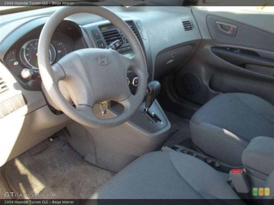 Beige Interior Prime Interior for the 2009 Hyundai Tucson GLS #74645956