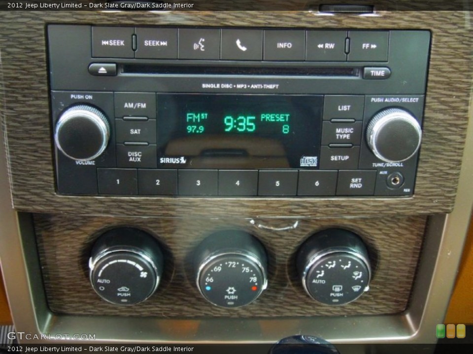 Dark Slate Gray/Dark Saddle Interior Audio System for the 2012 Jeep Liberty Limited #74655852