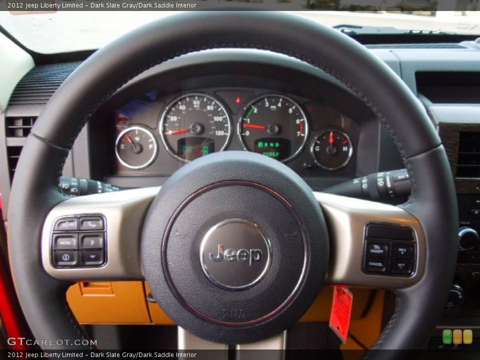 Dark Slate Gray/Dark Saddle Interior Steering Wheel for the 2012 Jeep Liberty Limited #74655874