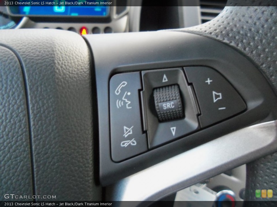 Jet Black/Dark Titanium Interior Controls for the 2013 Chevrolet Sonic LS Hatch #74656865