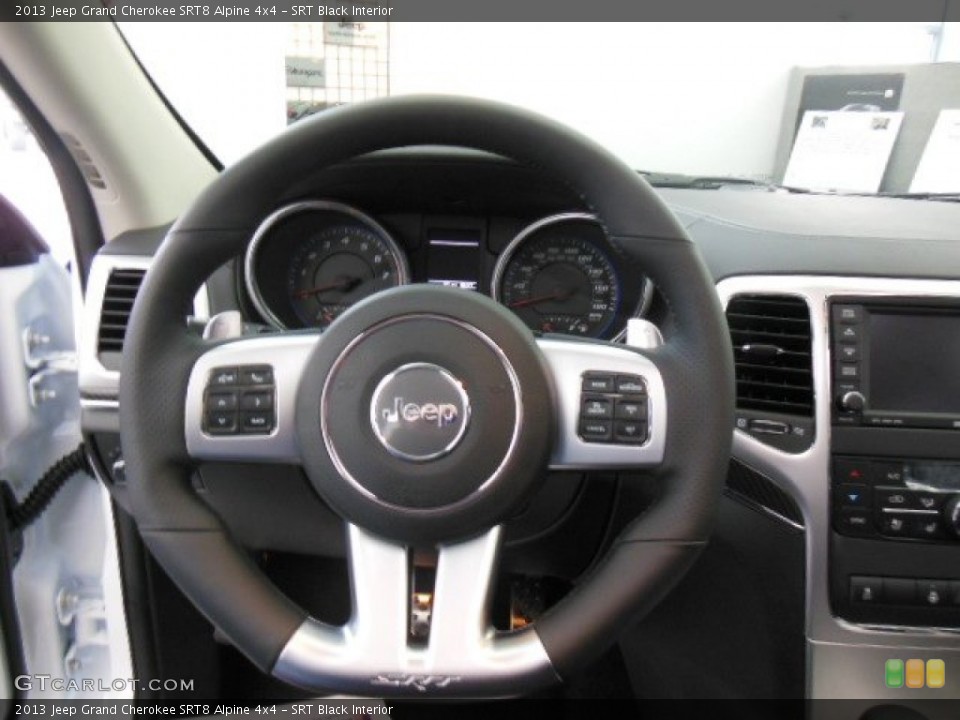 SRT Black Interior Steering Wheel for the 2013 Jeep Grand Cherokee SRT8 Alpine 4x4 #74658396