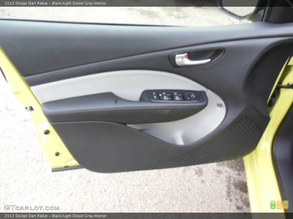 Black/Light Diesel Gray Interior Door Panel for the 2013 Dodge Dart Rallye #74658650