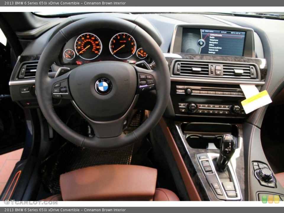 Cinnamon Brown Interior Dashboard for the 2013 BMW 6 Series 650i xDrive Convertible #74661054