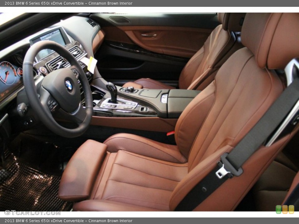 Cinnamon Brown Interior Front Seat for the 2013 BMW 6 Series 650i xDrive Convertible #74661096