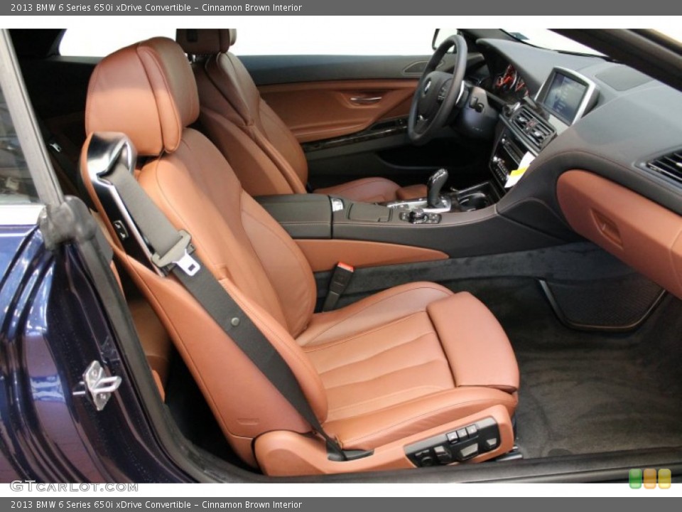 Cinnamon Brown Interior Front Seat for the 2013 BMW 6 Series 650i xDrive Convertible #74661122