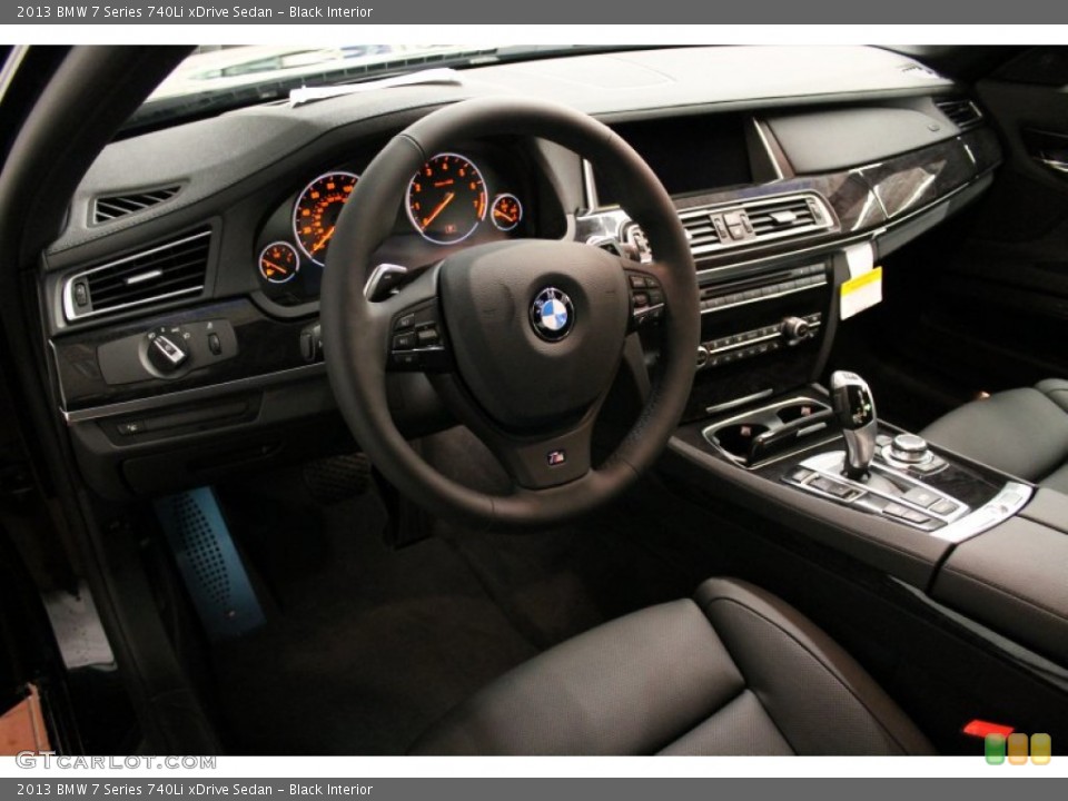 Black Interior Prime Interior for the 2013 BMW 7 Series 740Li xDrive Sedan #74661394