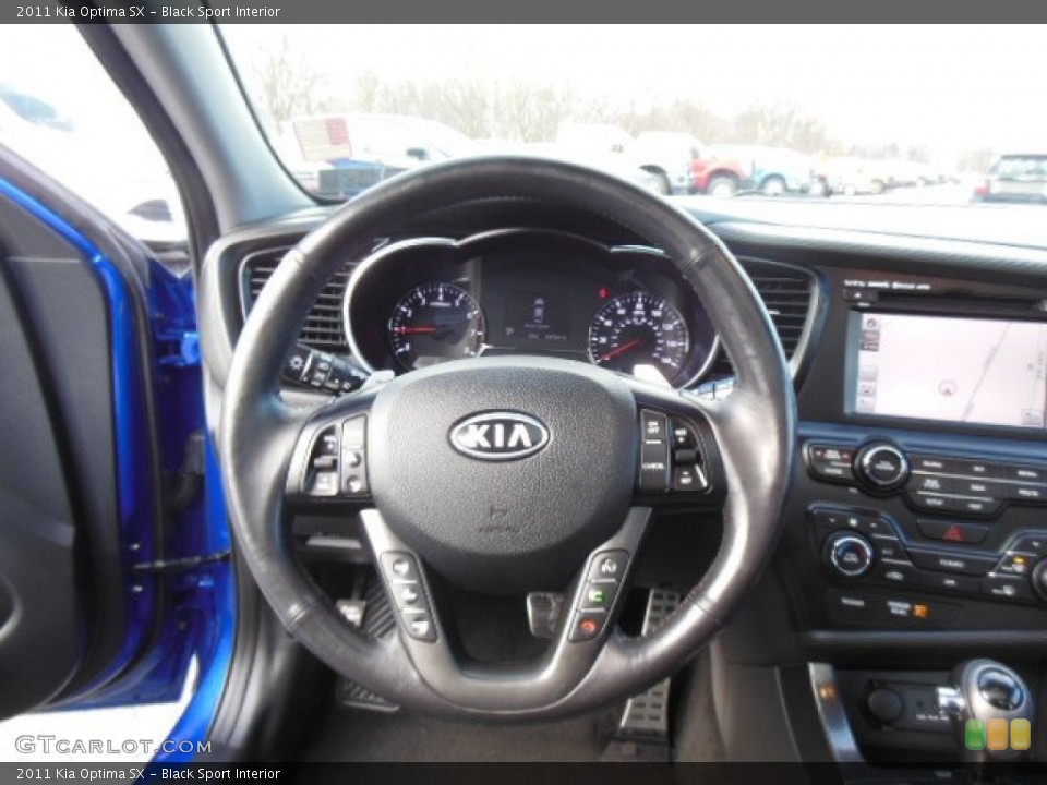 Black Sport Interior Steering Wheel for the 2011 Kia Optima SX #74664444