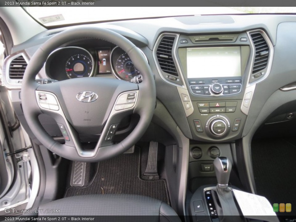 Black Interior Dashboard for the 2013 Hyundai Santa Fe Sport 2.0T #74665715