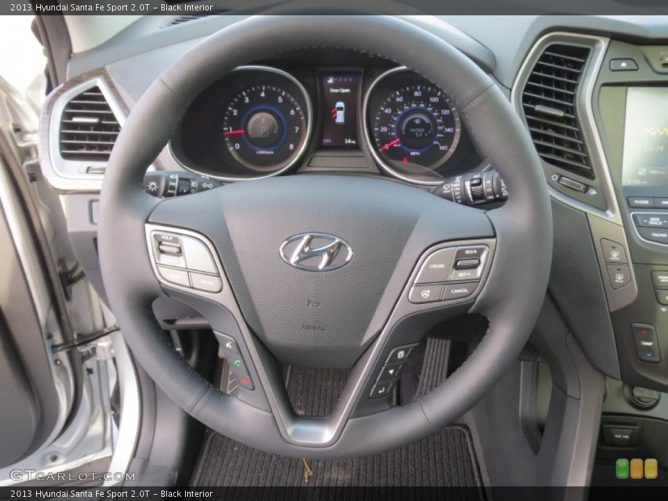 Black Interior Steering Wheel for the 2013 Hyundai Santa Fe Sport 2.0T #74665815