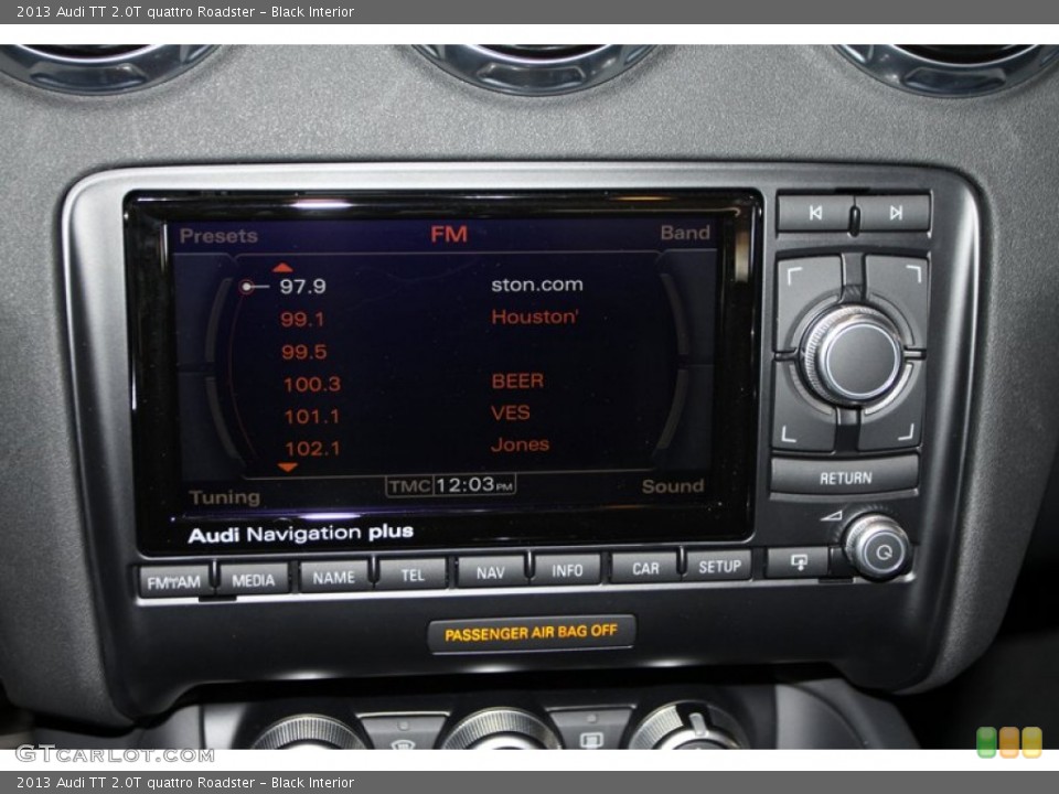 Black Interior Controls for the 2013 Audi TT 2.0T quattro Roadster #74666120
