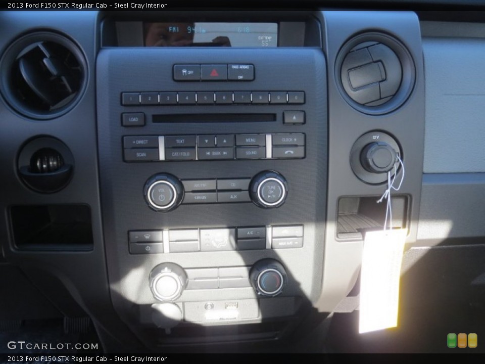 Steel Gray Interior Controls for the 2013 Ford F150 STX Regular Cab #74668151