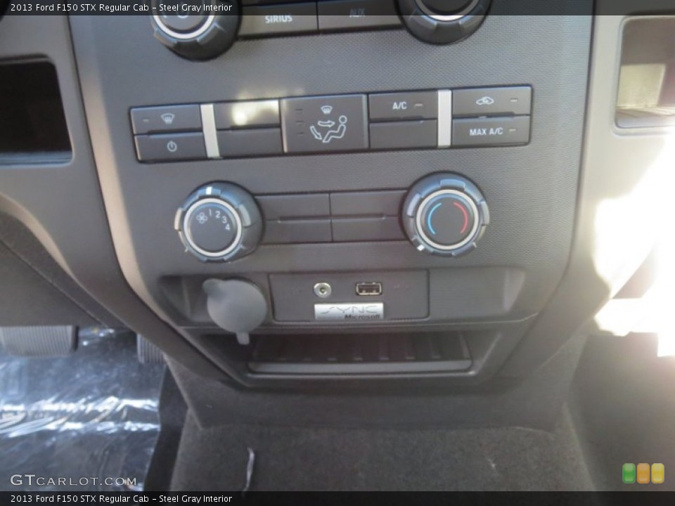 Steel Gray Interior Controls for the 2013 Ford F150 STX Regular Cab #74668189