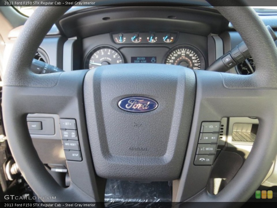 Steel Gray Interior Steering Wheel for the 2013 Ford F150 STX Regular Cab #74668209