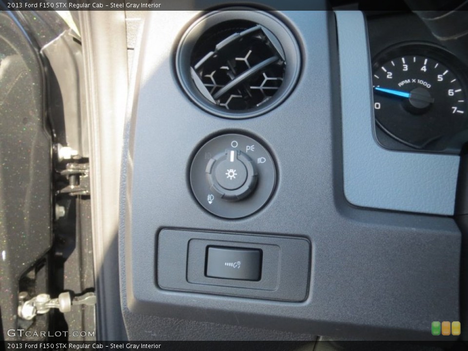 Steel Gray Interior Controls for the 2013 Ford F150 STX Regular Cab #74668243
