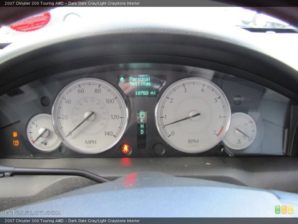 Dark Slate Gray/Light Graystone Interior Gauges for the 2007 Chrysler 300 Touring AWD #74671401