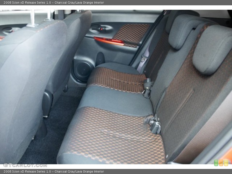 Charcoal Gray/Lava Orange Interior Rear Seat for the 2008 Scion xD Release Series 1.0 #74676855