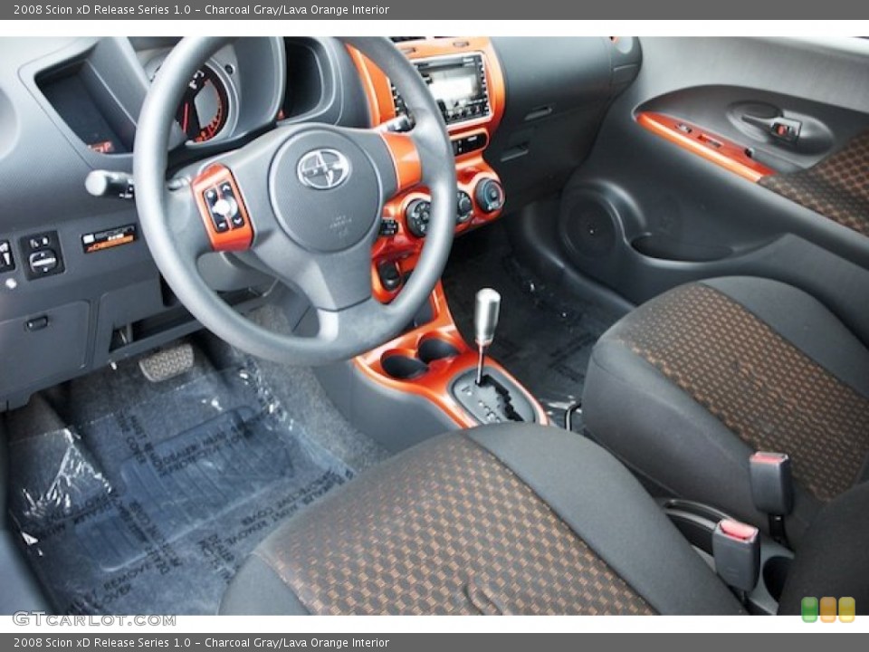 Charcoal Gray/Lava Orange 2008 Scion xD Interiors