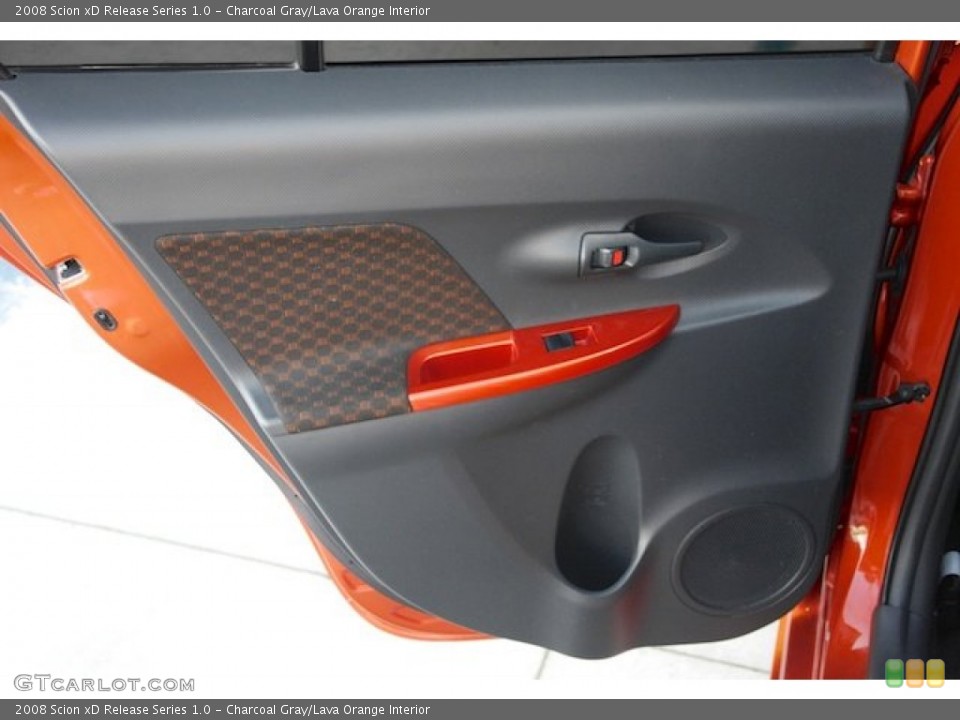 Charcoal Gray/Lava Orange Interior Door Panel for the 2008 Scion xD Release Series 1.0 #74677152