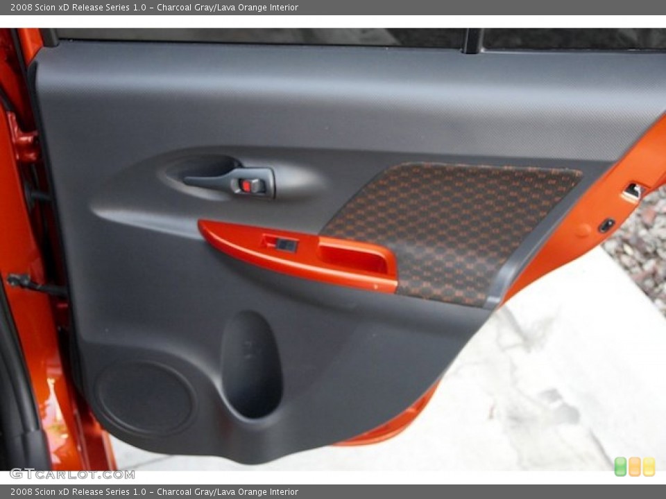 Charcoal Gray/Lava Orange Interior Door Panel for the 2008 Scion xD Release Series 1.0 #74677158