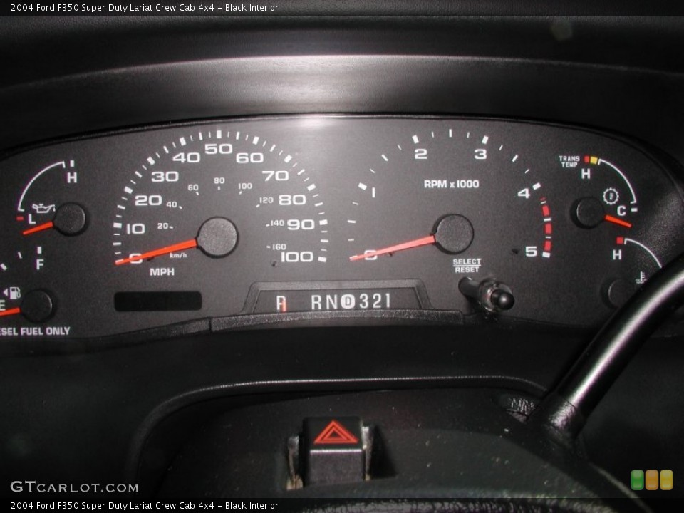 Black Interior Gauges for the 2004 Ford F350 Super Duty Lariat Crew Cab 4x4 #74695384